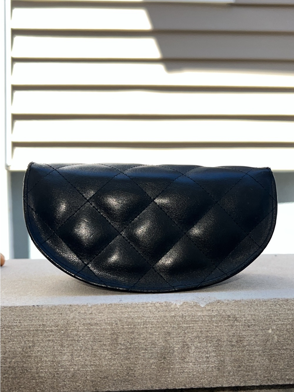 CHANEL Classic Black Quilted Leather Sunglasses Case with CC Emblem - Picture 3 of 8